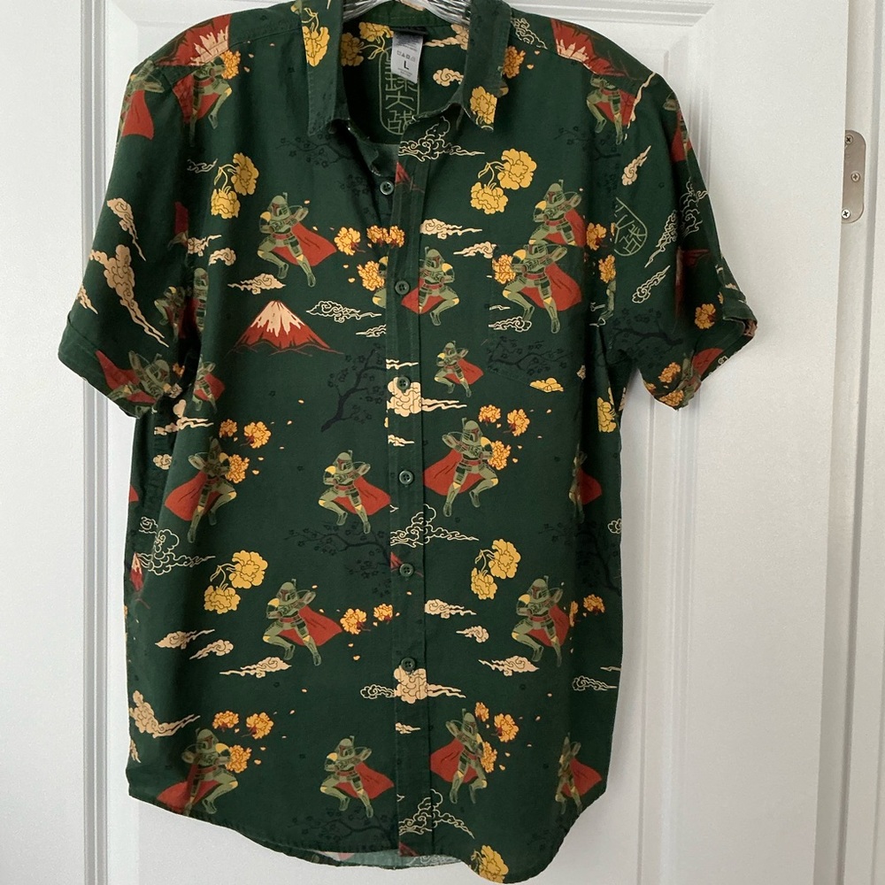 Men’s Short Sleeve Button Up Shirt Lucas Film Star Wars  Sz Medium /Large